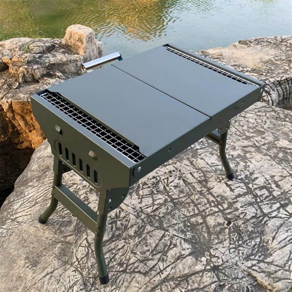 Sp05-Bếp Nướng Than BBQ Ngoài Trời Gấp Gọn Chắc Chắn, Bếp Nướng Dã Ngoại Du Lịch Tiện Lợi Dễ Dùng Gọn Nhẹ