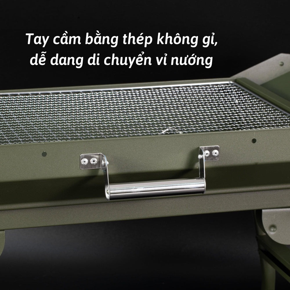 Sp05-Bếp Nướng Than BBQ Ngoài Trời Gấp Gọn Chắc Chắn, Bếp Nướng Dã Ngoại Du Lịch Tiện Lợi Dễ Dùng Gọn Nhẹ