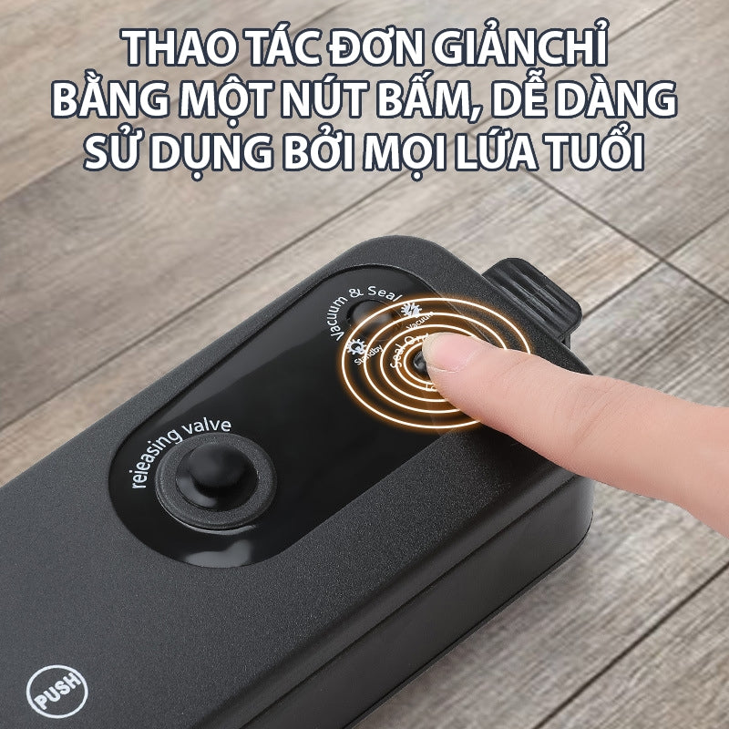 Sp06-Máy hút chân không thực phẩm và hàn miệng túi Vacuum Sealer tặng 10 túi hút